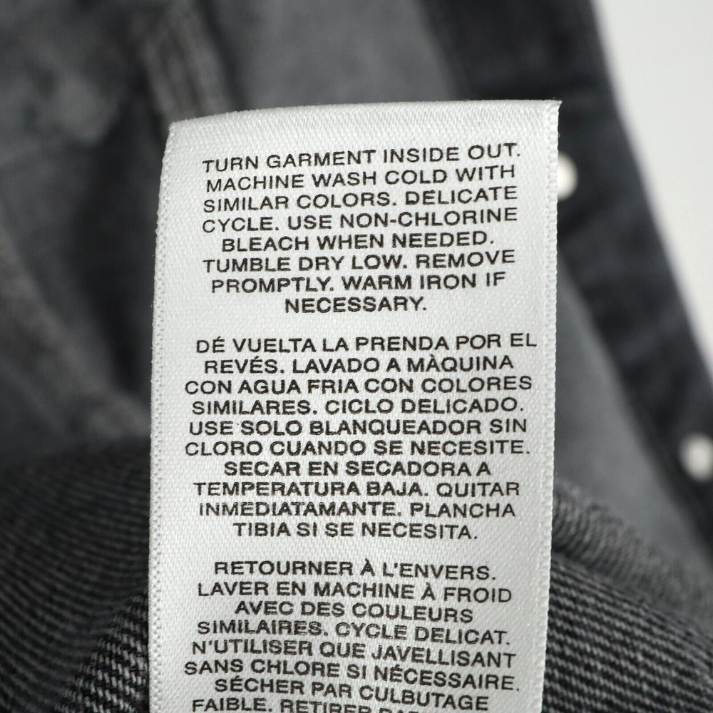 Kensie Jeans Jacket Womens Large Gray Cotton Denim Luxe Raw Hems Vintage - Picture 14 of 16